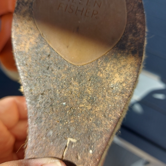 Eileen Fisher Leather Tangello Espadrille Wedge Size 8 - Picture 8 of 8